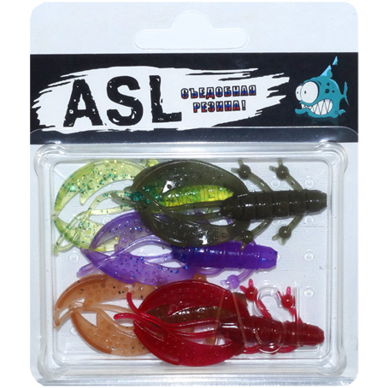 

Силиконовая приманка ASL Рак цв. mix 2 L-7,5см 4шт/уп, Рак