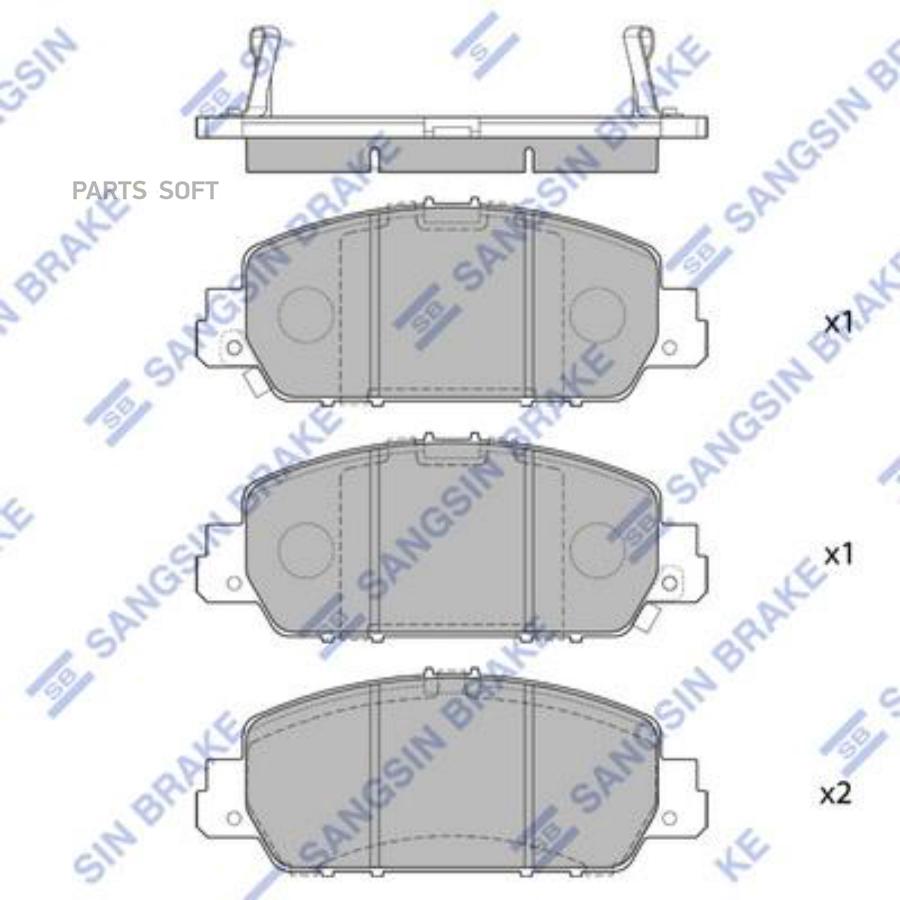 

Колодки Передние Honda Accord Ix 13-, Hr-V 2015- Sp1779 Sangsin brake арт. SP1779