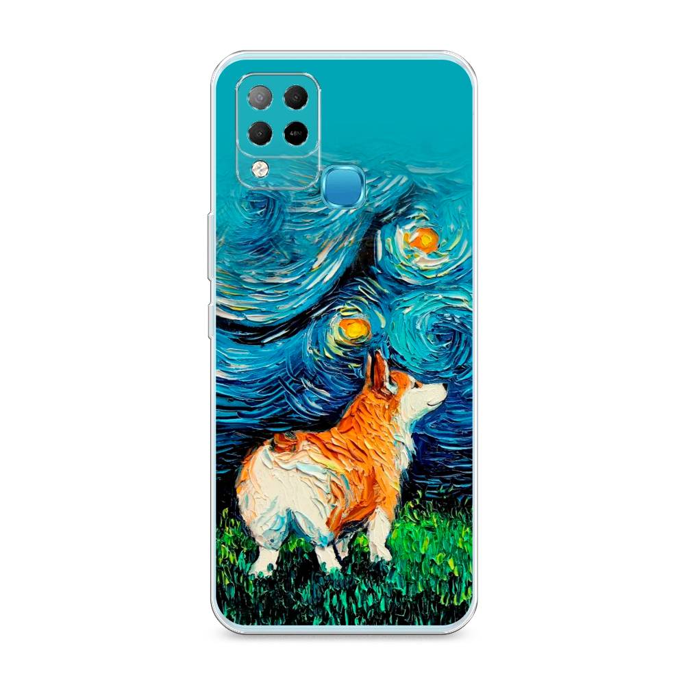 

Чехол на Infinix HOT 10S "Корги звёздная ночь", Коричневый;белый;зеленый, 3100250-1