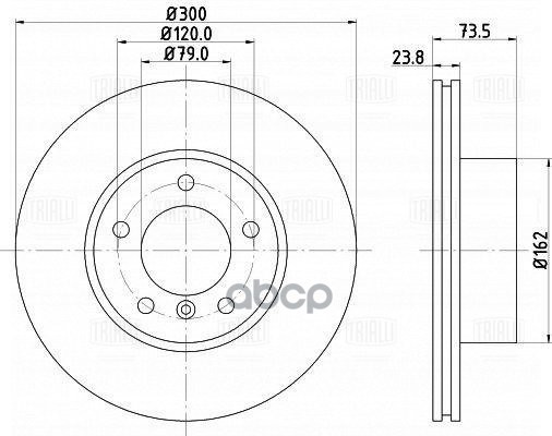 

Тормозный колодки Trialli передний 300 мм DF261004