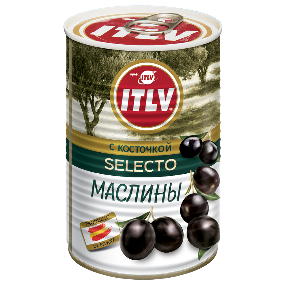 фото Маслины itlv с косточкой selecto 425 мл