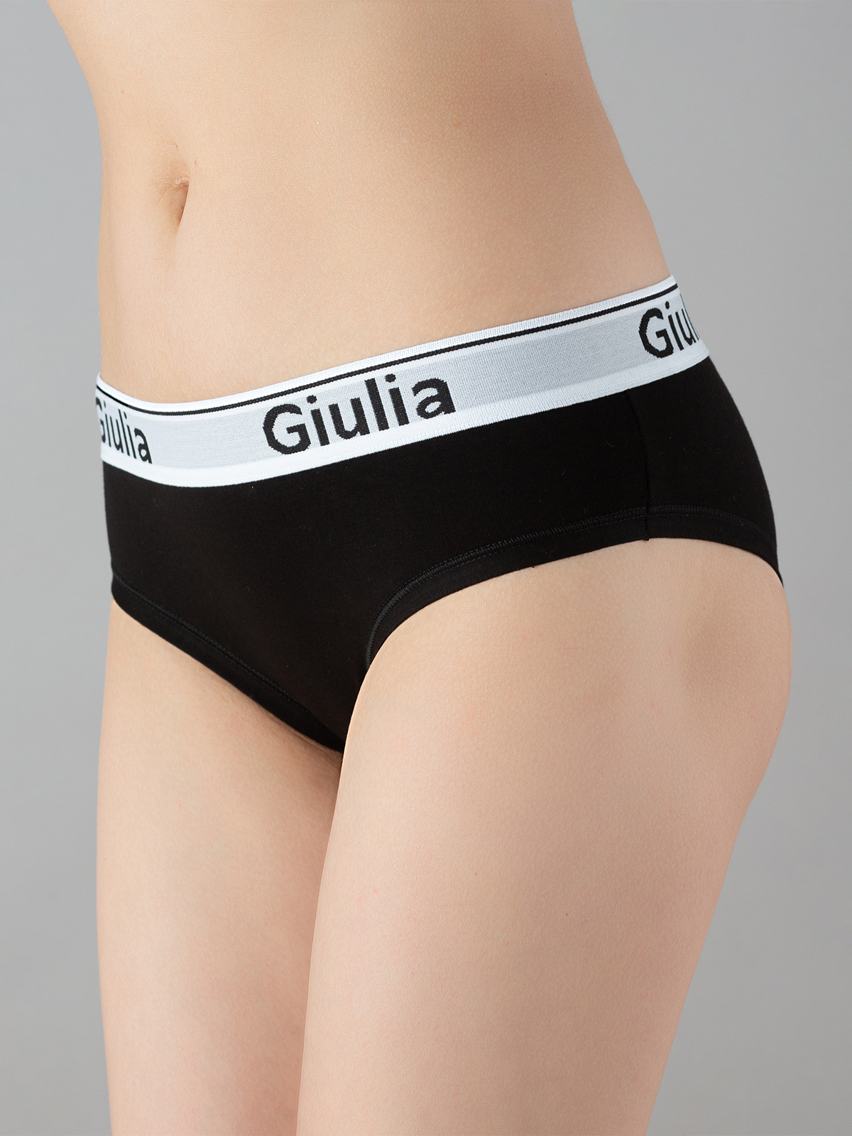 Трусы женские Giulia COTTON SLIP 01 черные S