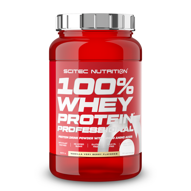 Протеин Scitec Nutrition 100% Whey Protein Professional 920 г, ваниль-ягоды