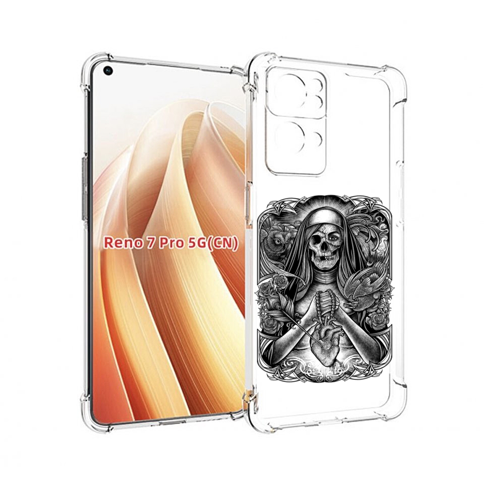 

Чехол MyPads скелет с сердцем для OPPO Reno7 Pro 5G, Прозрачный, Tocco