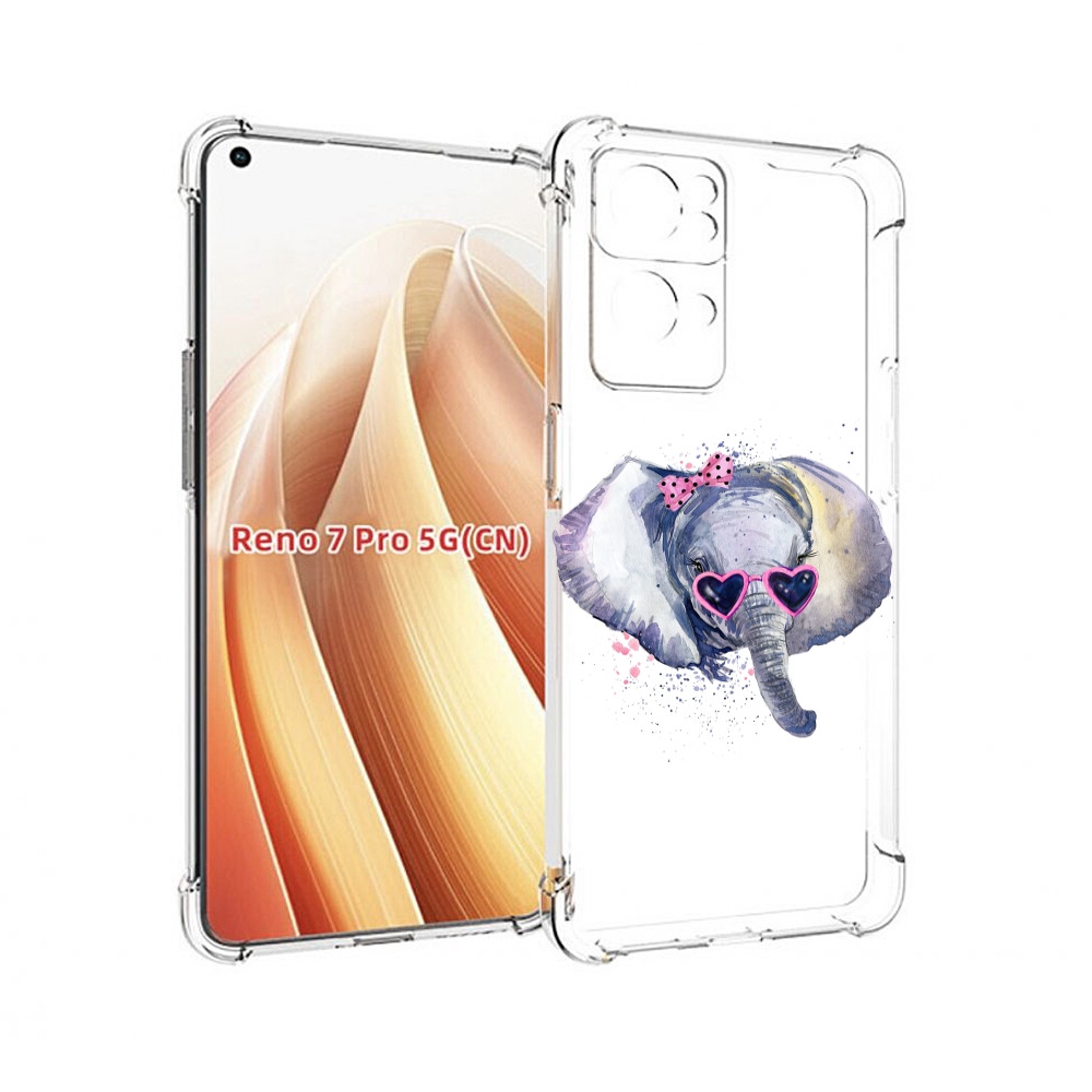 

Чехол MyPads слоник в очках для OPPO Reno7 Pro 5G, Прозрачный, Tocco
