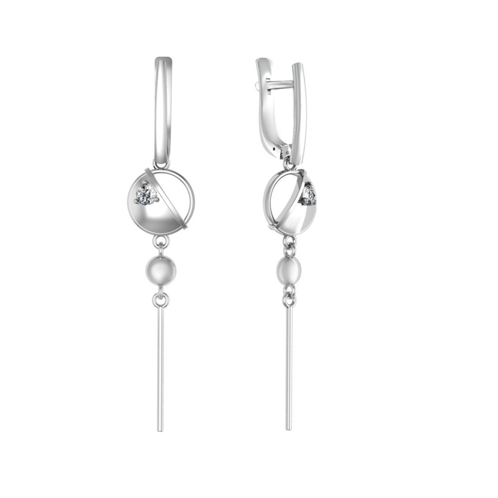 

Серьги из серебра ЯХОНТ Золотой 2721990, фианит, 2721990