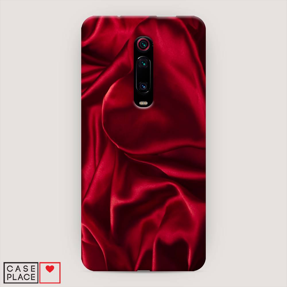 фото Пластиковый чехол "текстура красный шелк" на xiaomi mi 9t pro awog