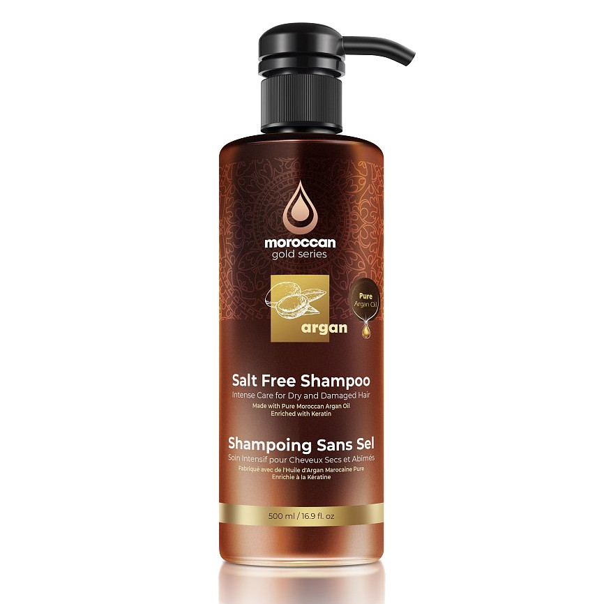 

Бессульфатный аргановый шампунь для волос Argan Shampoo Moroccan Gold Series 500 мл