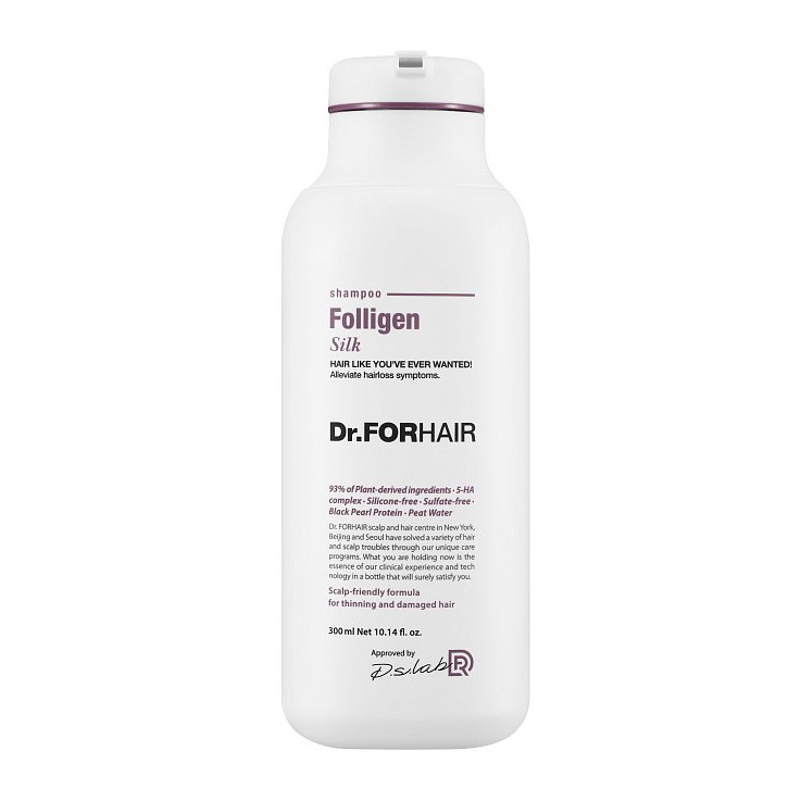 Бессульфатный шампунь Dr. Forhair Folligen Shampoo для сухих и поврежденных волос, 300 мл