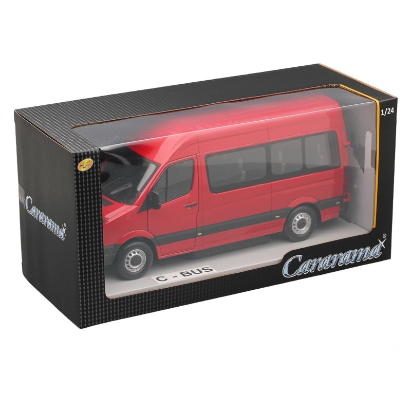 Машинка Cararama Volkswagen Crafter Bus красный 1 24 арт 30183 конструктор пластиковый sdl кроссовер красный 127 деталей