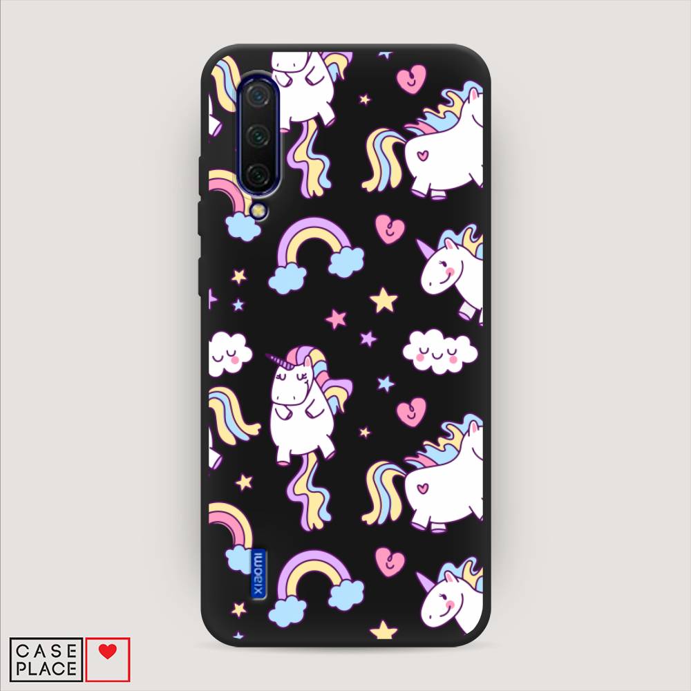 фото Матовый силиконовый чехол "sweet unicorns dreams" на xiaomi mi 9 lite awog