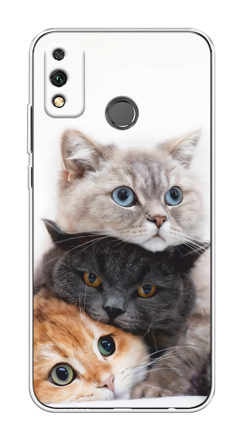 

Чехол на Honor 9X Lite "Пушистые мордашки", Серый;черный;оранжевый, 6104250-1