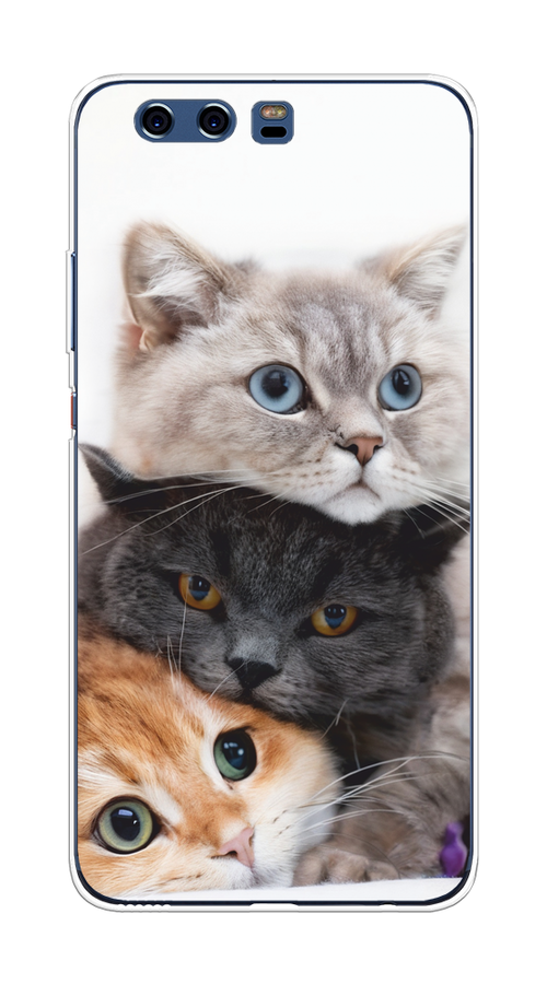 

Чехол на Huawei P10 Plus "Пушистые мордашки", Серый;черный;оранжевый, 62350-1