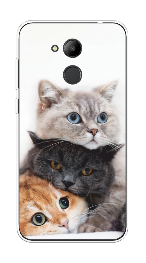 

Чехол на Honor 6C Pro "Пушистые мордашки", Серый;черный;оранжевый, 63850-1