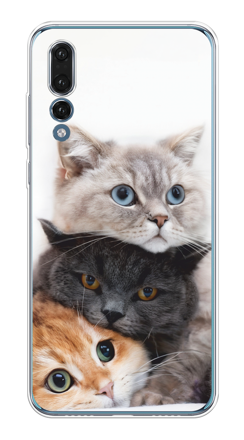 

Чехол на Huawei P20 Pro "Пушистые мордашки", Серый;черный;оранжевый, 65050-1