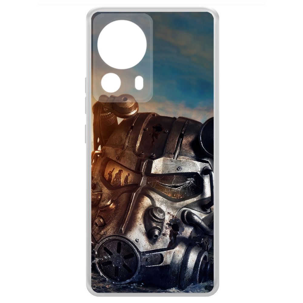 

Чехол-накладка Krutoff Clear Case Фоллаут (Fallout) - Шлем Т-60 для Xiaomi 13 Lite