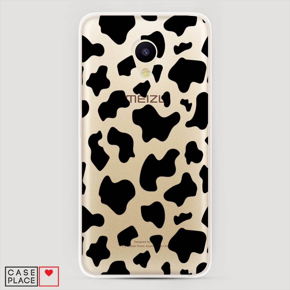 

Чехол Awog на Meizu M5 "Пятна коровы черные", Черный, 70750-2