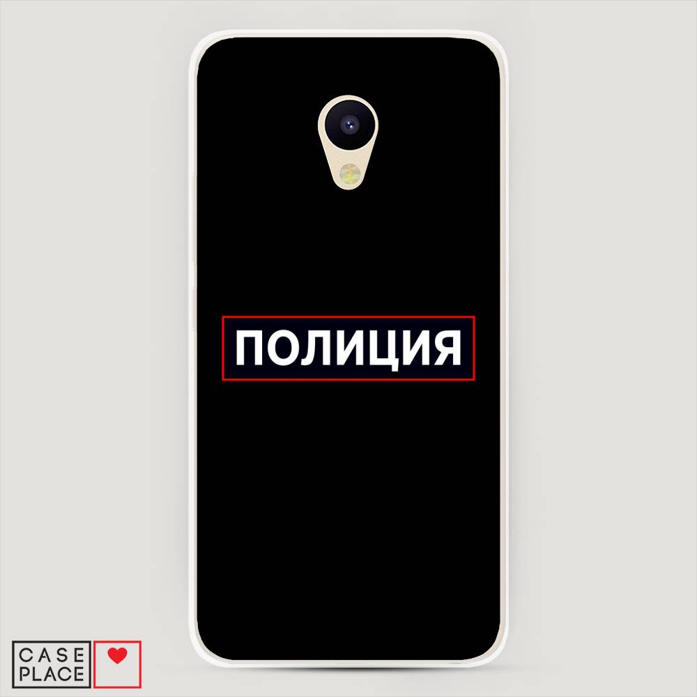 

Чехол Awog на Meizu M5 "Police logo", Черный;белый;красный, 70750-5