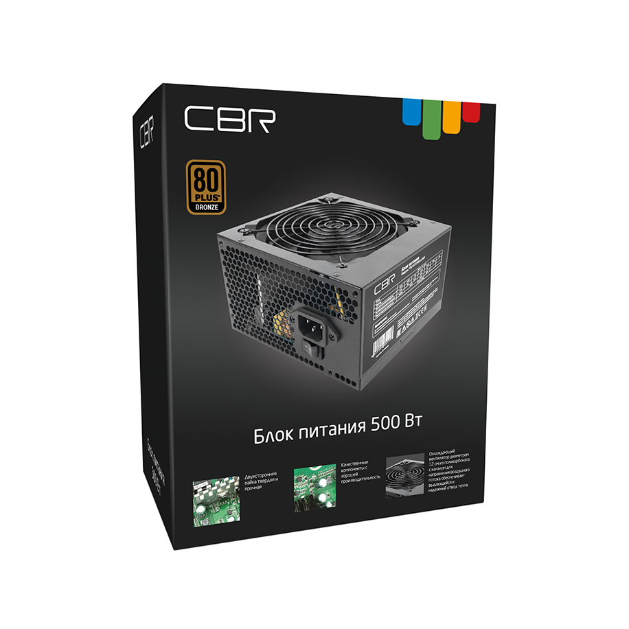

Блок питания no brand PSU-ATX500-12GM, Черный
