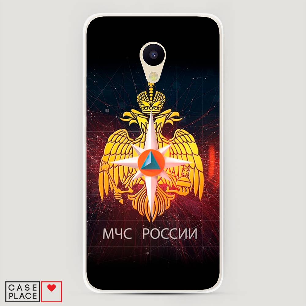 

Чехол Awog на Meizu M5 "МЧС России", Черный;желтый;красный, 70750-5