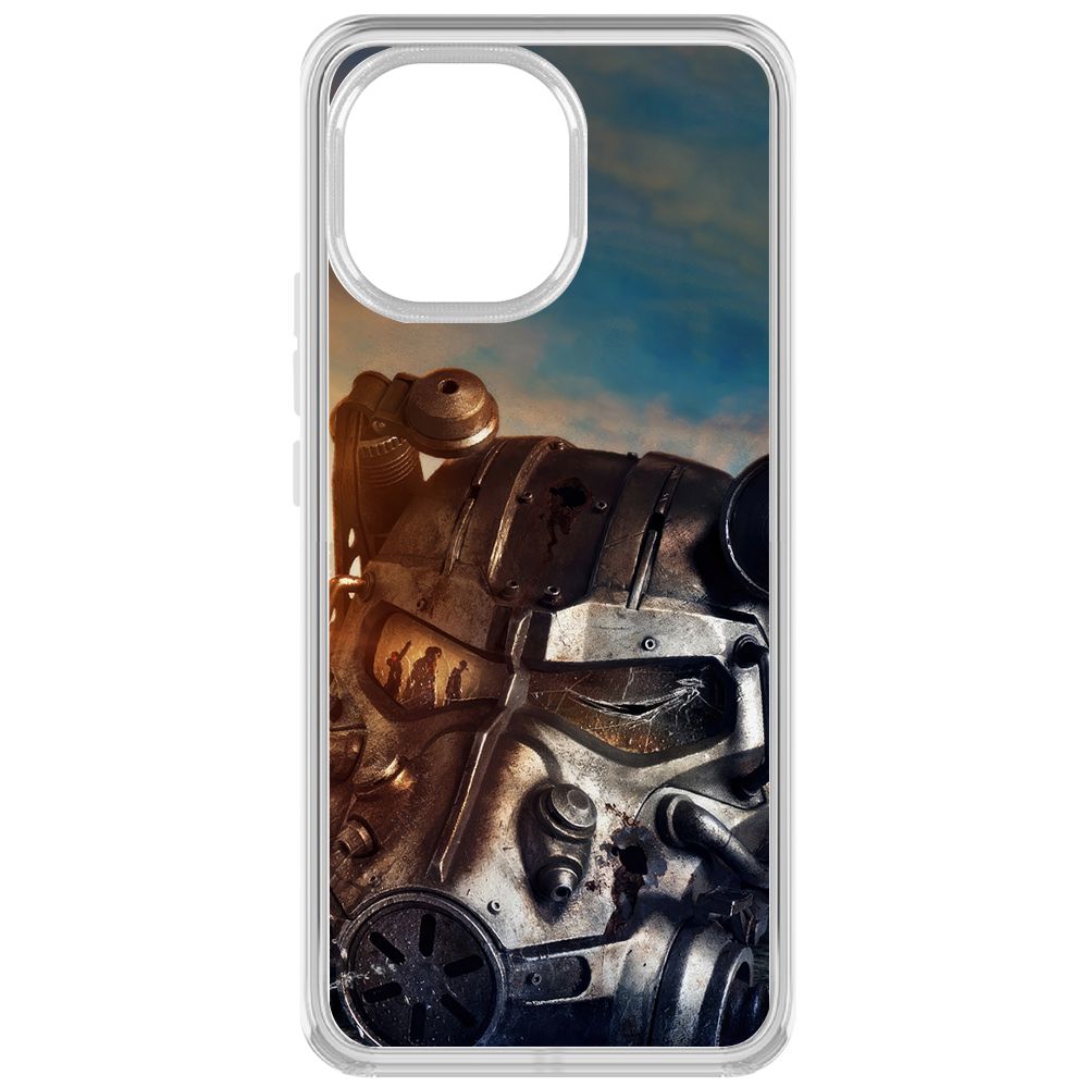 

Чехол-накладка Krutoff Clear Case Фоллаут (Fallout) - Шлем Т-60 для Xiaomi Mi 11, Прозрачный