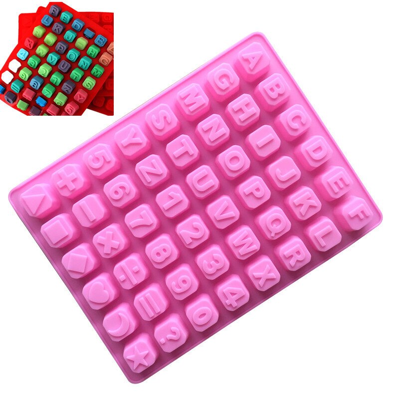 

Форма для шоколада или льда Английский алфавит,цифры,знаки, Розовый