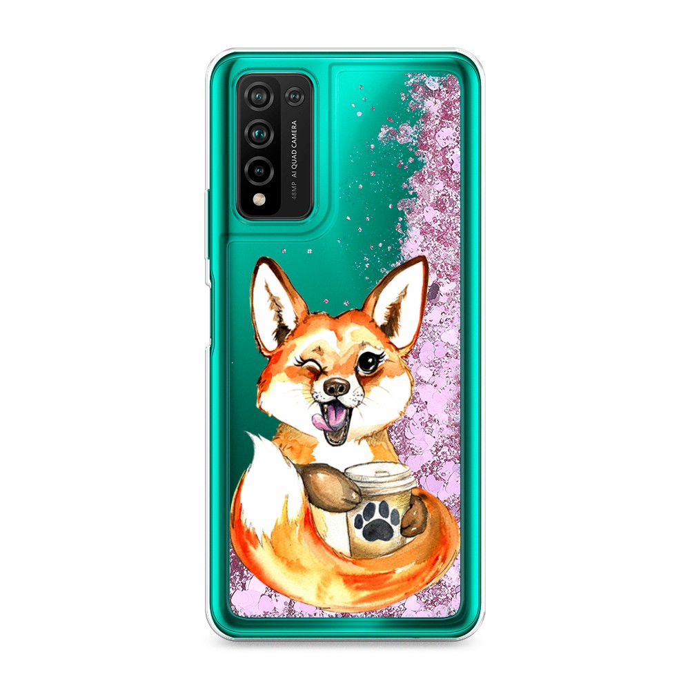 

Чехол Awog на Honor 10X Lite "Подмигивающая лиса с кофе", Разноцветный, 6104694-1