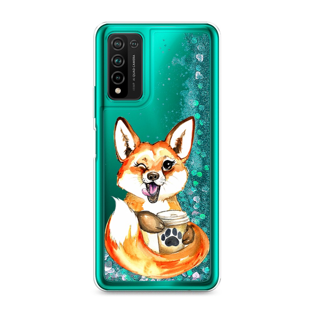

Чехол Awog "Подмигивающая лиса с кофе" на Honor 10X Lite, 6104695-1