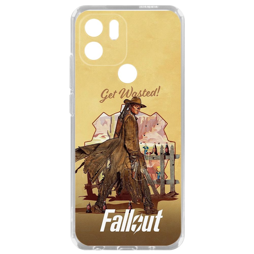 

Чехол-накладка Krutoff Clear Case Фоллаут (Fallout) - Давай напьемся! для Xiaomi Poco C51, Прозрачный