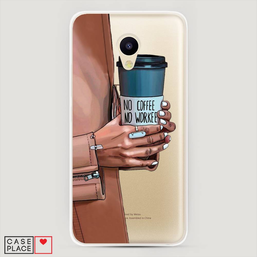

Чехол Awog на Meizu M5 "No coffee", Коричневый;серый, 70750-7
