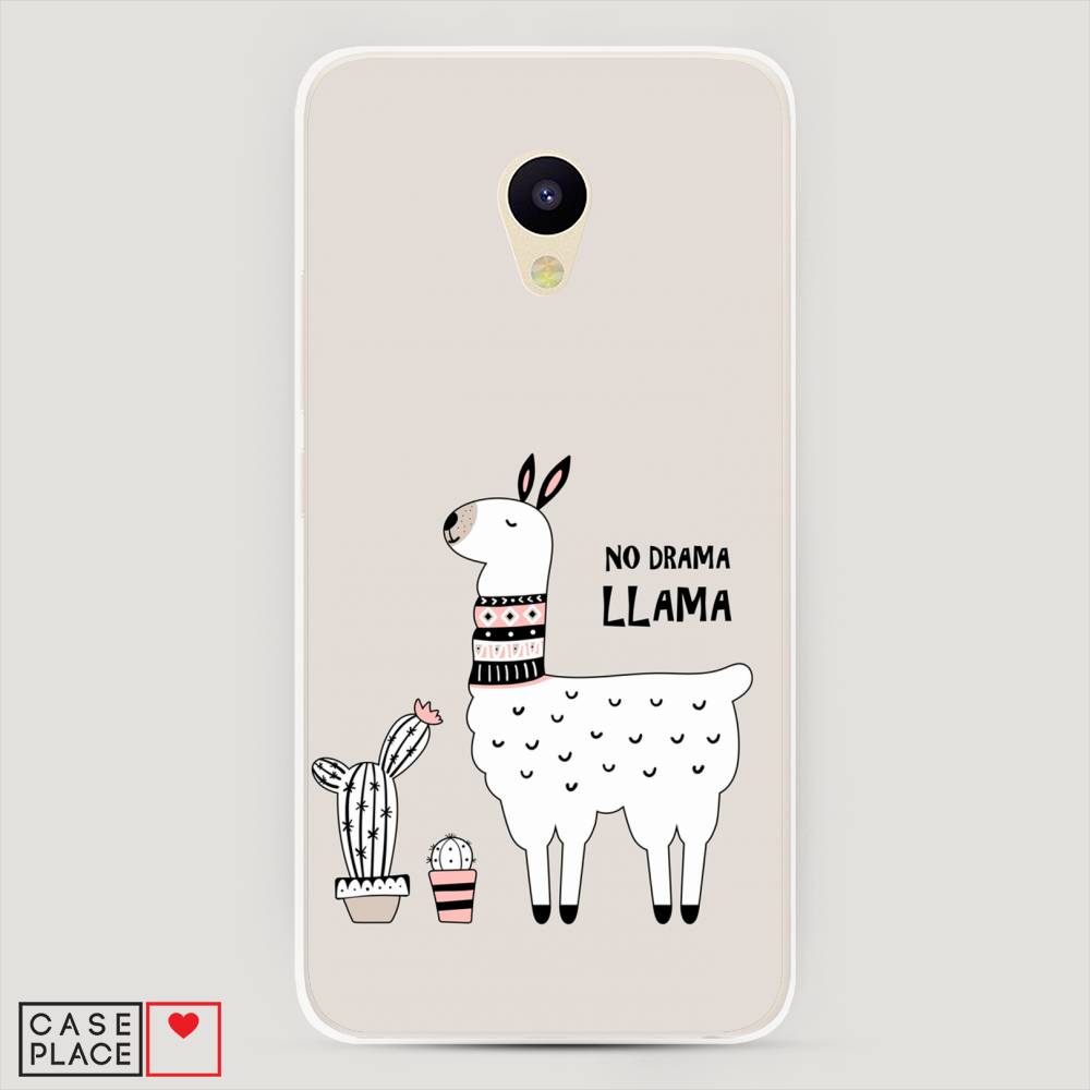 

Чехол Awog на Meizu M5 "No drama LLama", Бежевый;серый;белый, 70750-2