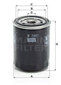 

W 7041_фильтр МасляныйЗамена W 818/82nissan Sunny/Primera 1.4 MANN-FILTER арт. W7041