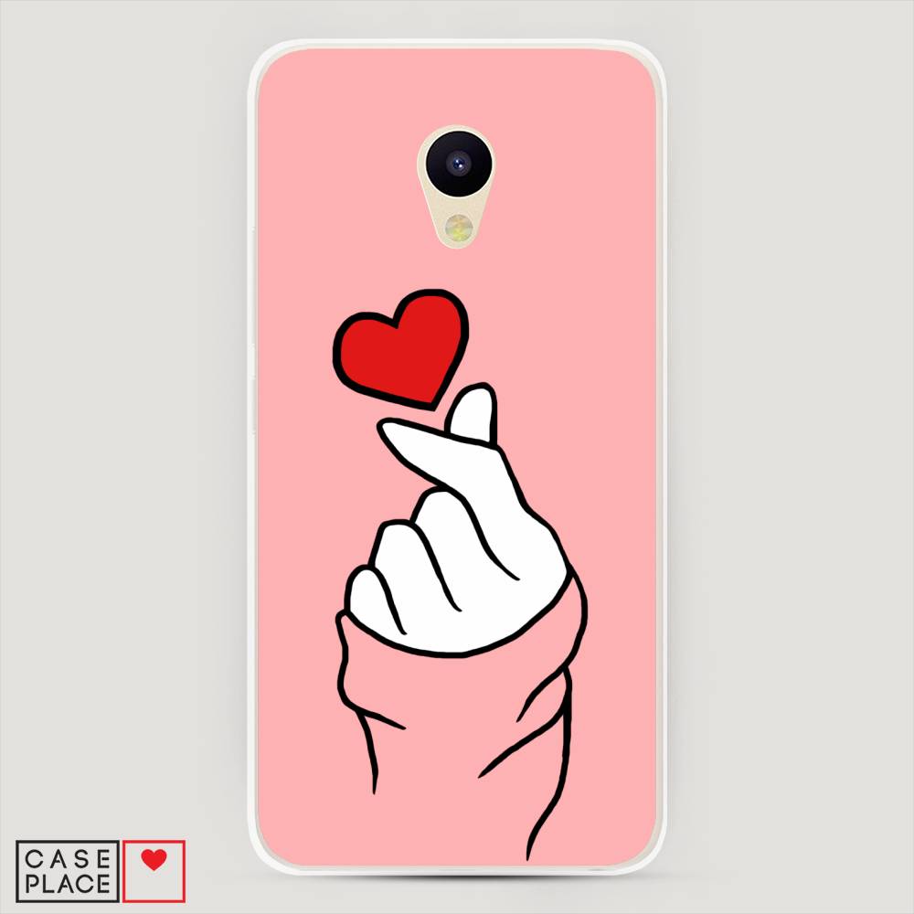 

Чехол Awog на Meizu M5 "Милое сердечко", Белый;красный;черный, 70750-7