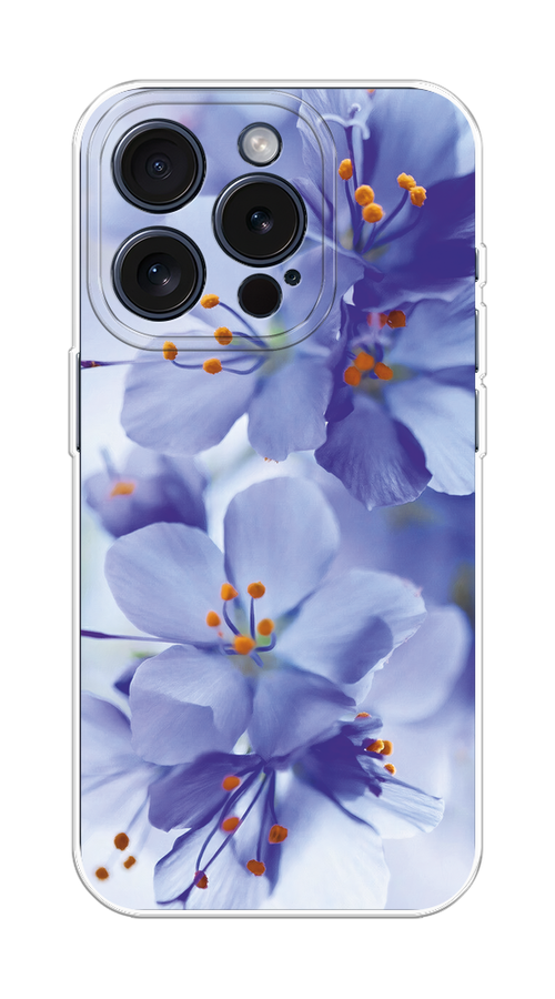 

Чехол Homey на Apple iPhone 15 Pro "Фиолетовые цветки", Фиолетовый;синий, 15750-1