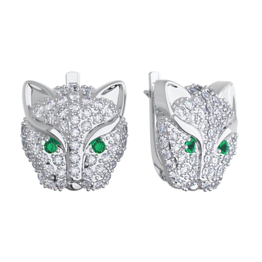 

Серьги из серебра ЯХОНТ Золотой 2715827, фианит, 2715827