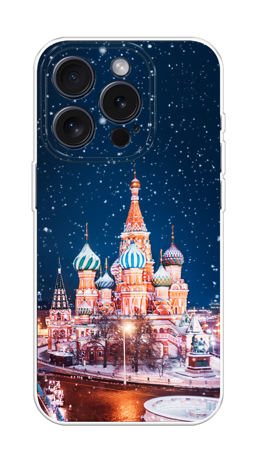 

Чехол Homey на Apple iPhone 15 Pro "Москва 1", Коричневый;синий;белый, 15750-1