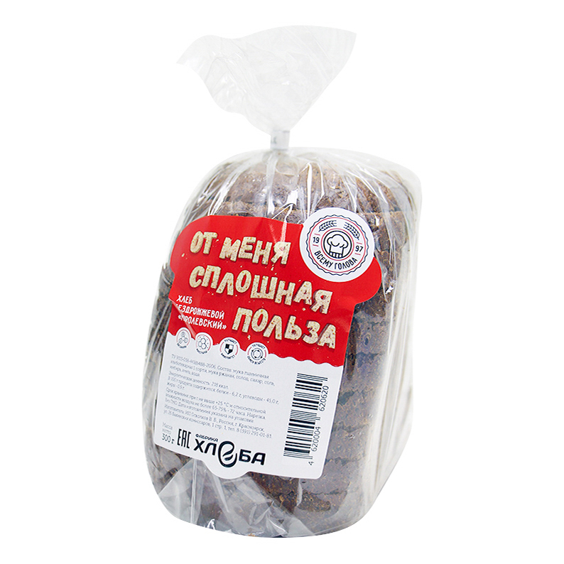 

Хлеб серый Фабрика хлеба Королевский пшенично-ржаной 300 г, Королевский пшенично-ржаной