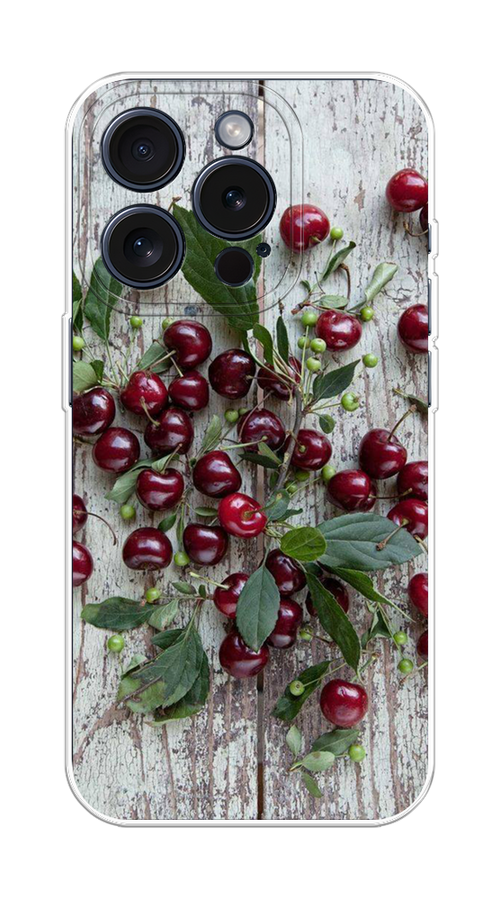 

Чехол Homey на Apple iPhone 15 Pro "Вишня", Бордовый;зеленый;серый, 15750-1