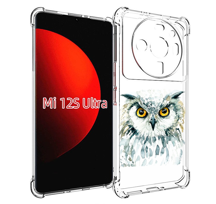 

Чехол MyPads Серьезная сова для Xiaomi 12S Ultra, Прозрачный, Tocco