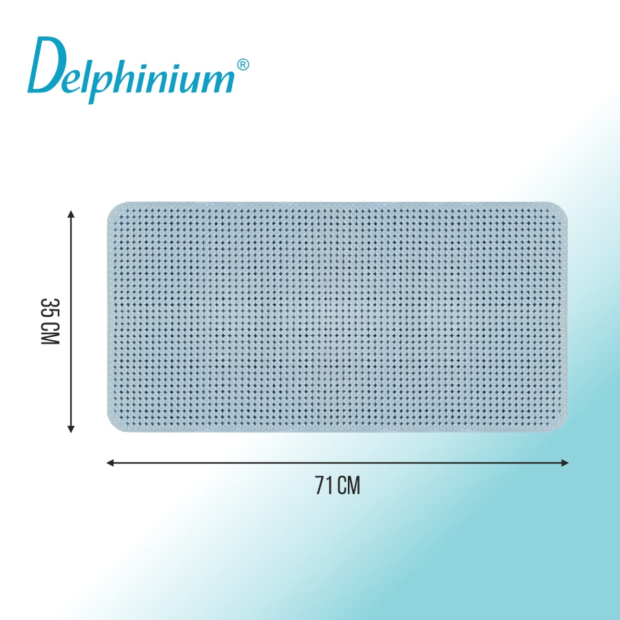 Ковер антискользящий Delphinium коллекция 7040 70х40 см голубой