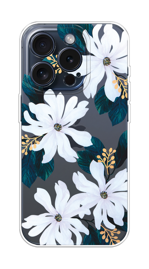

Чехол Homey на Apple iPhone 15 Pro "Delilah Flower", Зеленый;белый, 15750-1