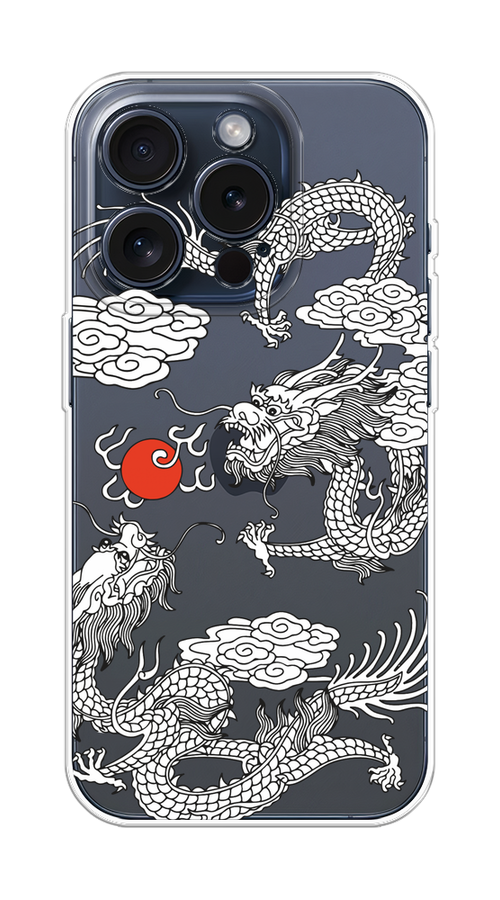 

Чехол Homey на Apple iPhone 15 Pro "Драконы с ножом", Прозрачный;черный;белый, 15750-1