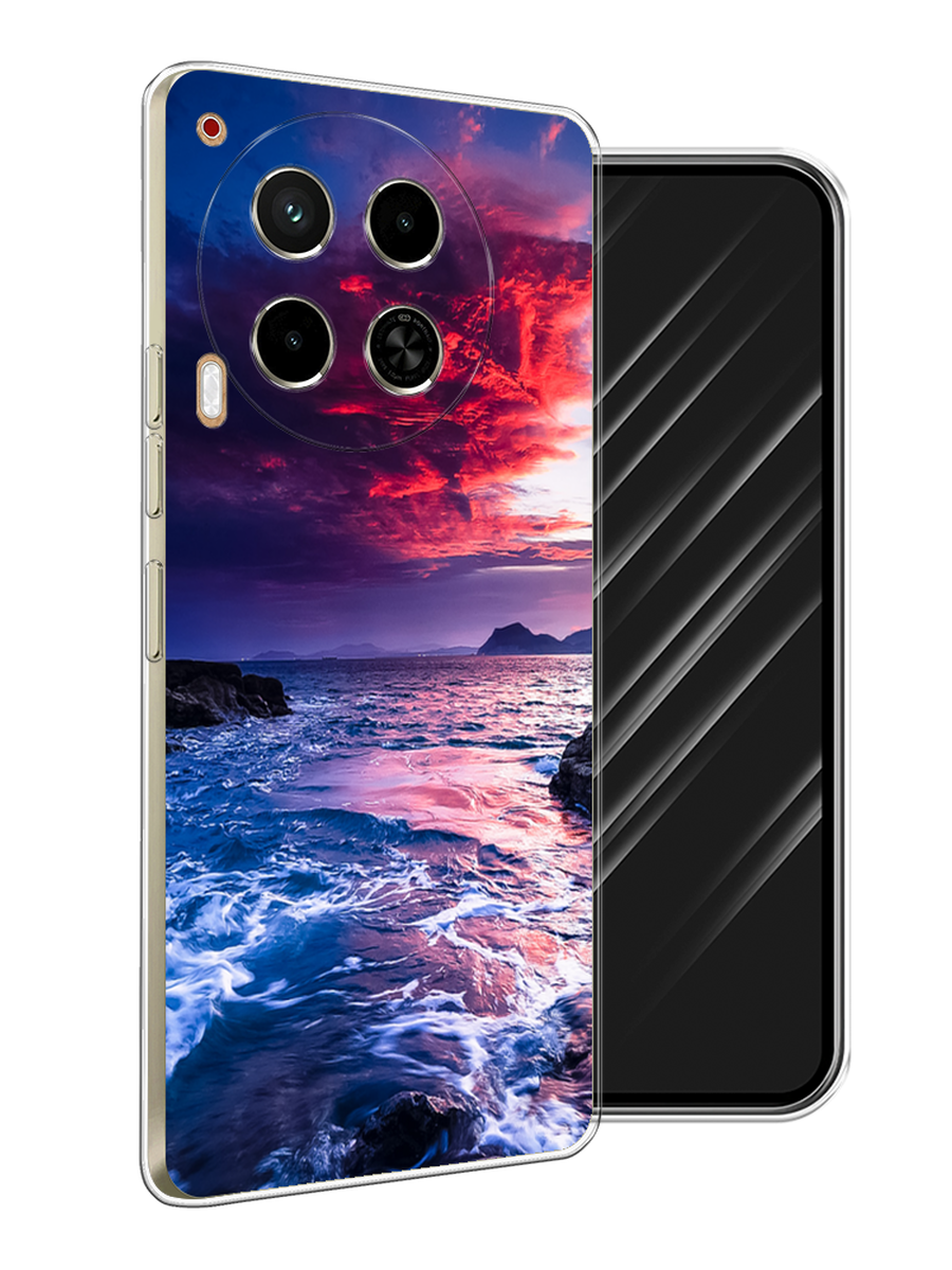 

Чехол Awog на Tecno Camon 30 4G "Волны 1", Розовый;синий, 305650-1