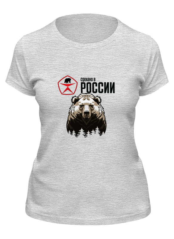 

Футболка женская Printio Made in russia серая L, Серый, Made in russia