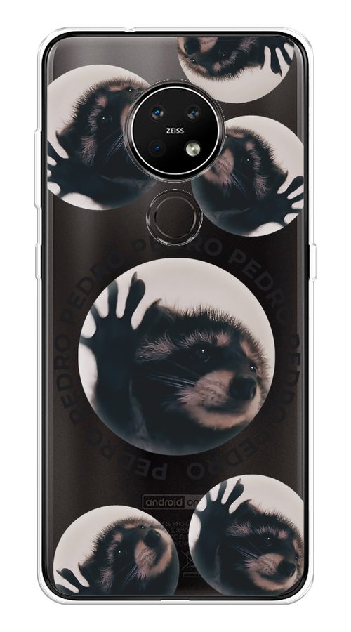

Чехол на Nokia 6.2/7.2 "Pedro енот", Черный;бежевый;прозрачный, 123050-1