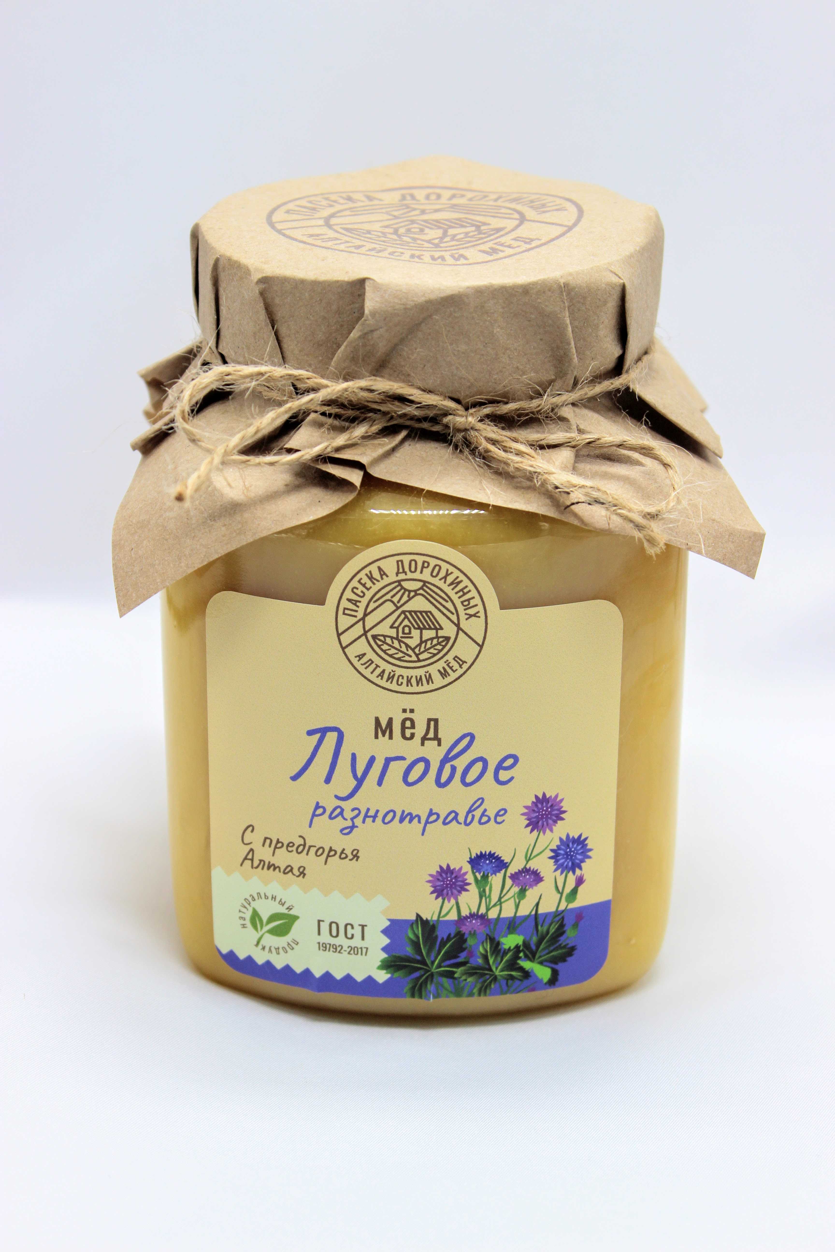 Мёд луговой натуральный Пасека Дорохиных Алтай, 1500 г