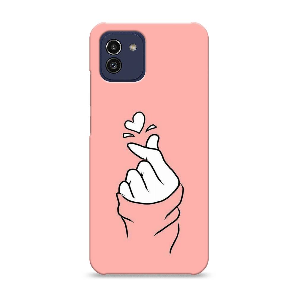 фото Пластиковый чехол "любовь-щелк" на samsung galaxy a03 awog