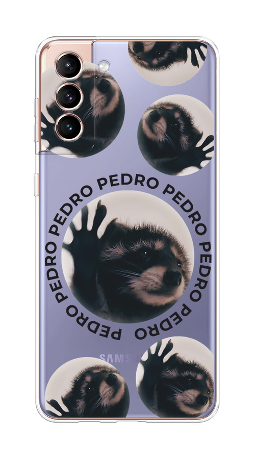 

Чехол на Samsung Galaxy S21 Plus "Pedro енот", Черный;бежевый;прозрачный, 2102150-1
