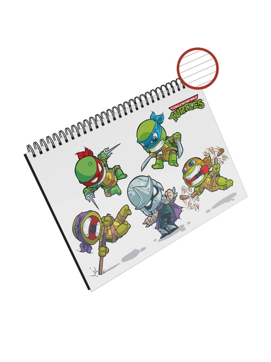 

Блокнот СувенирShop "Черепашки ниндзя/TMNT" NP-MUTN11-A5/3 A5 48 листов в линейку, NP-MUTN11-A5/3