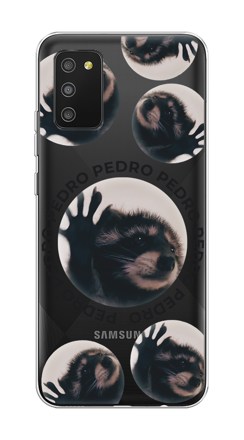 

Чехол на Samsung Galaxy A02s "Pedro енот", Черный;бежевый;прозрачный, 2102350-1